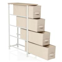 hjh LIVING Kast Foldress (4 vakken, Beige) - thumbnail