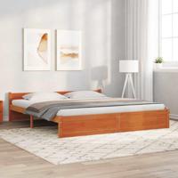Bedframe Wasbruin 200 x 200 cm Massief grenenhout - thumbnail