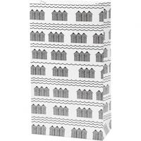 Vivi Gade Papieren zakken, h: 21 cm, afm 6x12 cm, 80 gr, zwart, wit, 10 stuk/ 1 doos - thumbnail
