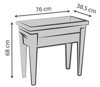 EDA Groentegebied met tafel City Veg & Table - 73 x 38,5 x H 68 cm - 57 L - Taupe - thumbnail