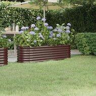 VidaXL Plantenbak 152x40x36 cm gepoedercoat staal bruin