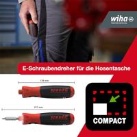 Wiha elektrische schroevendraaier SpeedE Pocketdrive | Met bitset en tas - 45791 - thumbnail
