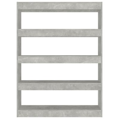 Boekenkast/kamerscherm 100x30x135 cm betongrijs