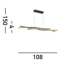 Searchlight Strakke led hanglampBloom - 32104-1BK - thumbnail