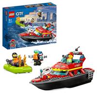 Bouwspel Lego City 60373 The firefighters' rescue boat Multicolour 144 Onderdelen - thumbnail