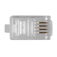 ACT TD102 RJ10 (4P/4C) Modulaire Connector voor Platte Kabel - 25 stuks - thumbnail