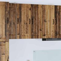 Keukenkast 2 pcs Oudhout 30 x 31 x 80 cm Bewerkt hout - thumbnail