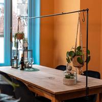 Esschert Design tafelstang decoratief met klem zwart - thumbnail