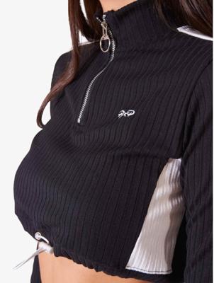 Project X Paris / trui Elastic Crop in zwart