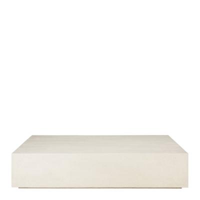 Ethnicraft Salontafel 'Elements' Microcement, 120 x 90cm, kleur Off White Ethnicraft Salontafel 'Elements' Microcement, 120 x 90cm, kleur Off White