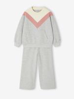 Meisjesset met broek en trui gemêleerd grijs - thumbnail