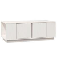 Salontafel 110x50x40 cm massief grenenhout wit - thumbnail