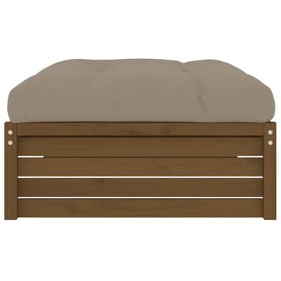 Tuinvoetenbank 120x80 cm massief grenenhout honingbruin