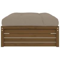 Tuinvoetenbank 120x80 cm massief grenenhout honingbruin - thumbnail