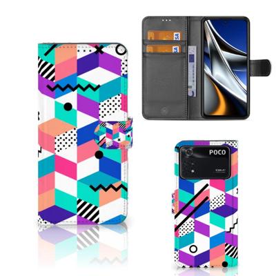 Xiaomi Poco X4 Pro 5G | Book Case | Blokken Kleurrijk