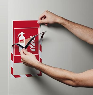 Durable Duraframe Magnetic Security ft A4, rood/wit, 5 stuks