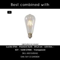 Lucide BODO - Hanglamp - Ø 38 cm - 1xE27 - Licht hout - thumbnail