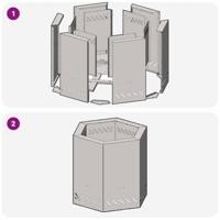 Vuurkorf Zwart 48 x 48 x 51 cm Koudgewalst staal - thumbnail
