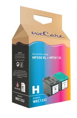 Wecare WEC1222 inktcartridge Zwart, Cyaan, Magenta, Geel 2 stuk(s)