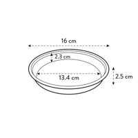Elho uni-schotel rond 16 cm transparant - thumbnail