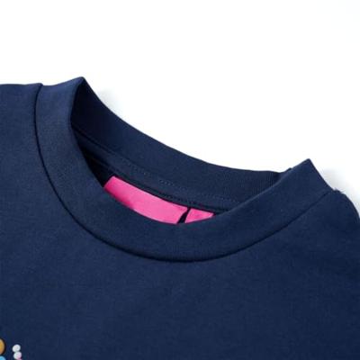 Kindertrui vlinderprint 128 marineblauw