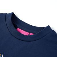 Kindertrui vlinderprint 128 marineblauw - thumbnail