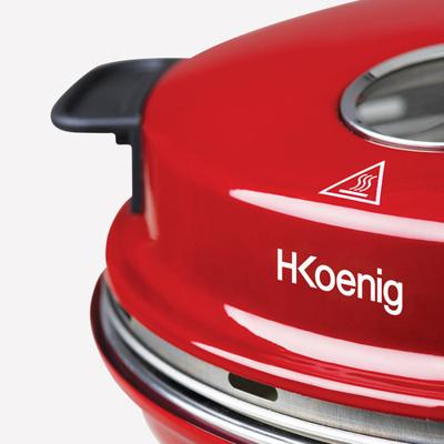 HKoeNIG NAPL350 - Pizza Oven Napoletana - Tot 350°C - 32cm - 1200W - Timer - Keramische stenen kookplaat - thumbnail