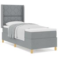 Boxspringbed met matras Lichtgrijs 80 x 200 cm Stof - thumbnail