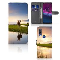 Motorola One Action | Telefoonhoesje | Met pasjeshouder | Koe - thumbnail