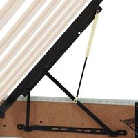 Opbergbed met matras met matras Lichtgrijs 90 x 190 cm Fluweel - thumbnail