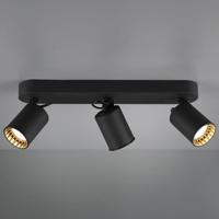 Pago - LED plafondlamp - 3 spots - Draaibaar en dimbaar - GU10 - Kantelbaar - Plafondspot - Voor binnen - Zwart - thumbnail