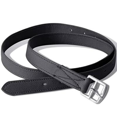 VidaXL Echt lederen paardrijzadel 17,5" 12 cm (5-in-1 set, zwart)