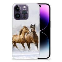 Apple iPhone 14 Pro | TPU Hoesje | Paarden - thumbnail