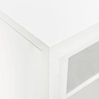 Roldeurkast 90x40x90 cm staal wit - thumbnail