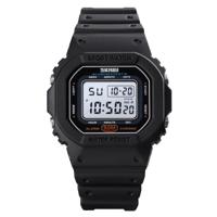 Skmei 1608 Multi-function Student Electronic Watch Waterproof Timing Silicon Sports Watch (Zwart) - thumbnail