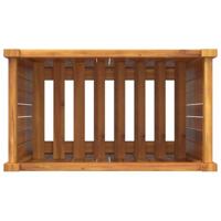 Plantenbak met voering 54x31x75 cm massief acaciahout - thumbnail