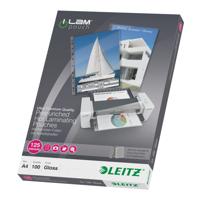Lamineerhoes Leitz iLAM A4 met perforatieband 2x125micron EVA 100 stuks - thumbnail