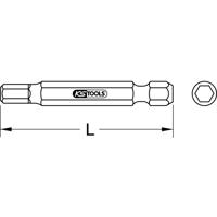 KS Tools 911.7560 9117560 Inbus-bit Aandrijving: 1/4 (6,3 mm) Uitvoering: Zeskant 3 mm 75 mm - thumbnail