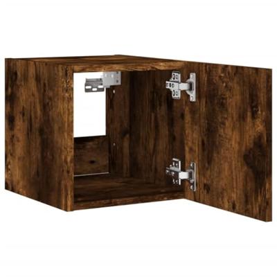 Tv-wandmeubel met LED-verlichting 30,5x35x30 cm gerookt eiken Tv-wandmeubel met LED-verlichting 30,5x35x30 cm gerookt eiken