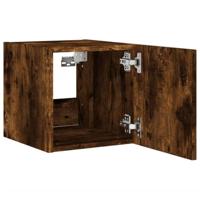 Tv-wandmeubel met LED-verlichting 30,5x35x30 cm gerookt eiken - thumbnail