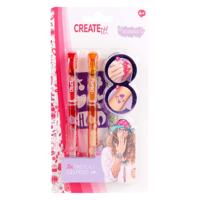 Create It! tattoo geurpennen, 3st + sjabloon - thumbnail
