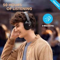 Soundcore by Anker Q30-hoofdtelefoon met hybride actieve ruisonderdrukking en meerdere modi, Hi-Res, 40 uur afspeeltijd, heldere gesprekken, snelladen, zachte oorstukken, Bluetooth-hooftelefoon - thumbnail