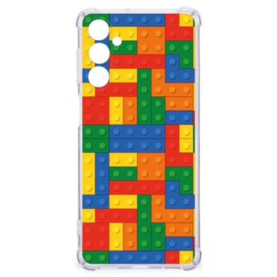 Samsung Galaxy M54 Doorzichtige Silicone Hoesje Blokken Samsung Galaxy M54 Doorzichtige Silicone Hoesje Blokken