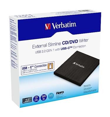 Verbatim Externe DVD-brander Retail USB-A 3.2 Gen 1 Zwart Verbatim Externe DVD-brander Retail USB-A 3.2 Gen 1 Zwart