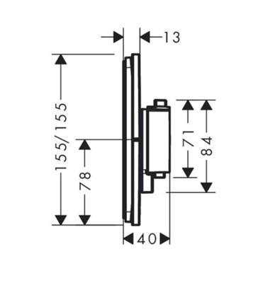 Hansgrohe ShowerSelect Comfort Q thermostaat inbouw voor 2 functies, mat wit Hansgrohe ShowerSelect Comfort Q thermostaat inbouw voor 2 functies, mat wit