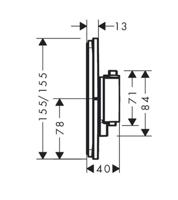 Hansgrohe ShowerSelect Comfort Q thermostaat inbouw voor 2 functies, mat wit - thumbnail