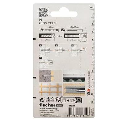 Fischer 084334 N 6 x 60/30 S K NV Spijkerplug 60 mm 6 mm 1 set(s)
