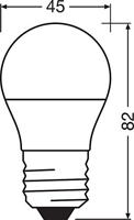 OSRAM HOMELIGHTING 4058075431034 LED-lamp Energielabel F (A - G) E27 Peer 4.9 W = 40 W Warmwit (Ø x l) 45 mm x 79 mm 1 stuk(s) - thumbnail