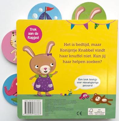 Deltas Konijntje Knabbel zoekt haar knuffel