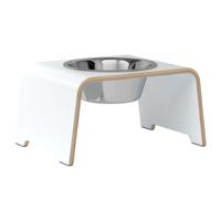 dogBar® Honden voerbar Single, wit, Maat: M - thumbnail